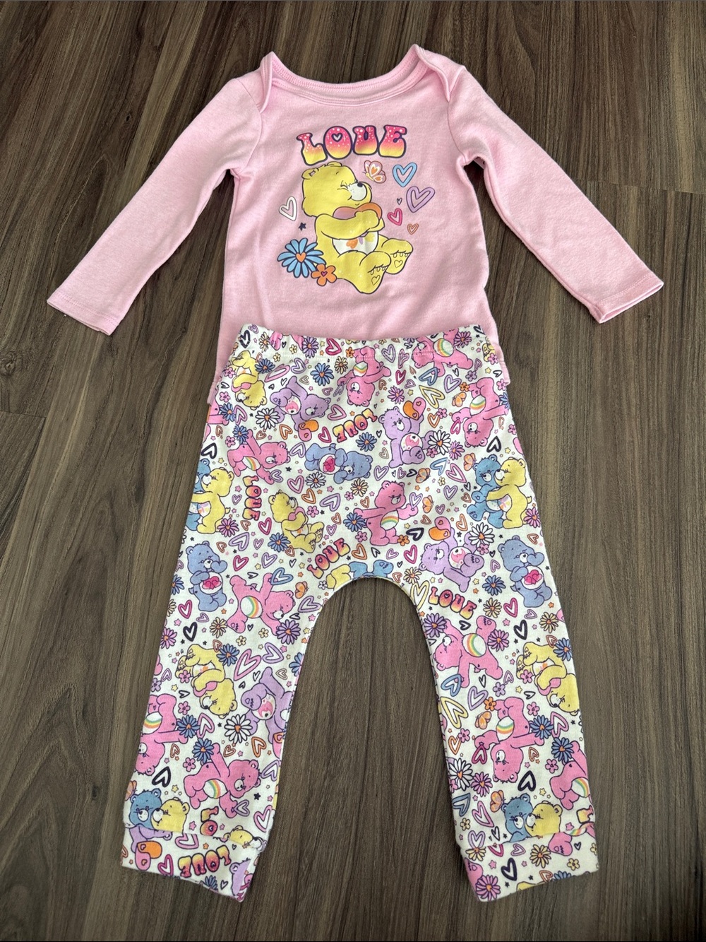 Pink Love Care Bears size 12 months Outfit